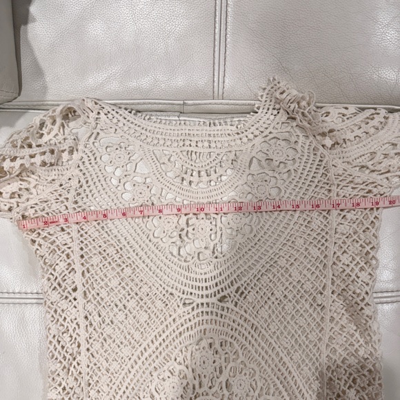 Knit Swimwear Cover up in one size in Cream - Picture 7 of 7